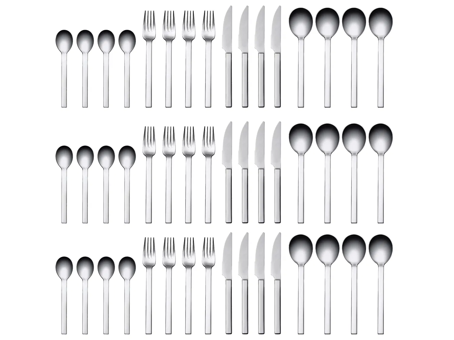 

Studio Round Bestiksæt 48 dele i mat stål, Storm